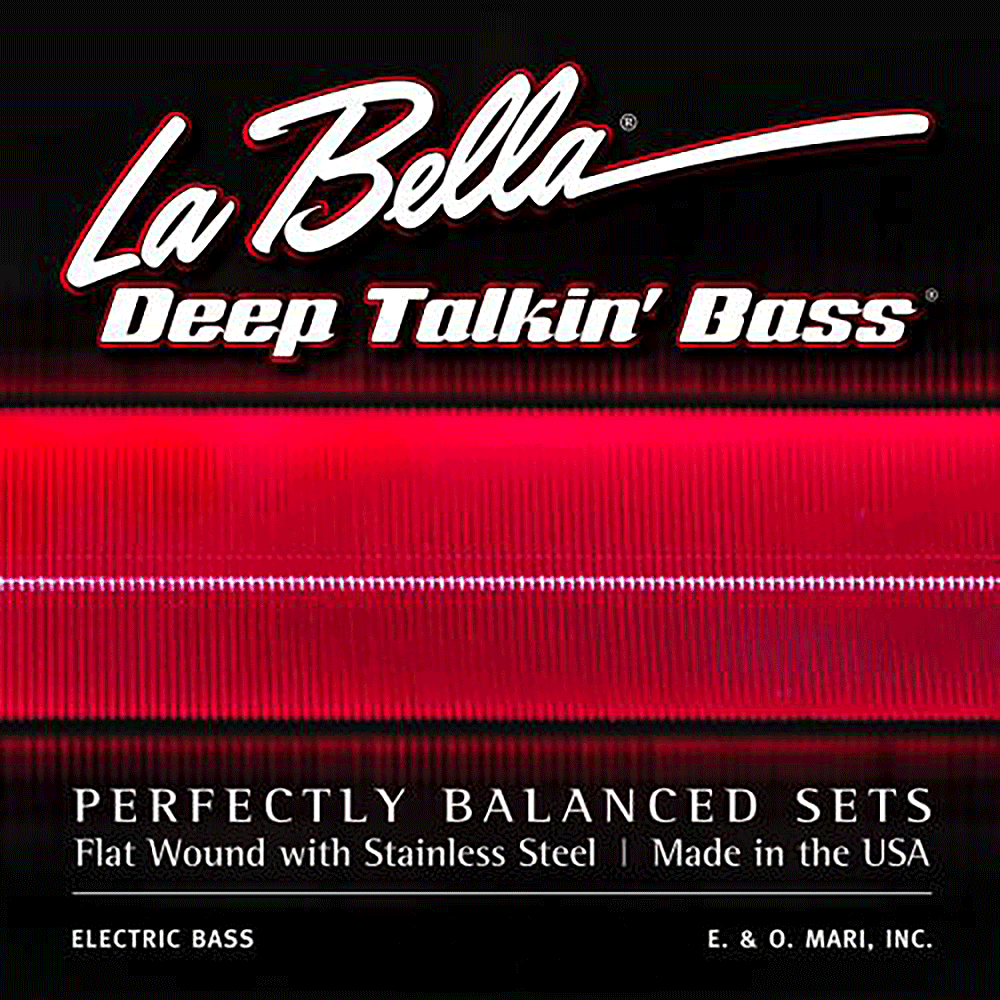 La Bella Deep Talkin' Bass Flatwound Stainless Steel 42 - 83 Strings for Danelectro Bass Guitars