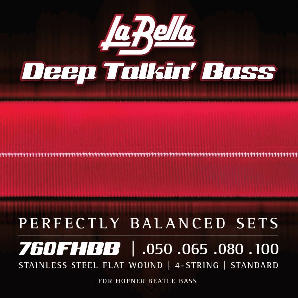 La Bella Deep Talkin' Bass - Unleash the Beatles' Tone! 50-100 Stainless Steel Flatwound Bass Guitar Strings for Hofner Beatle Bass [760FHBB]