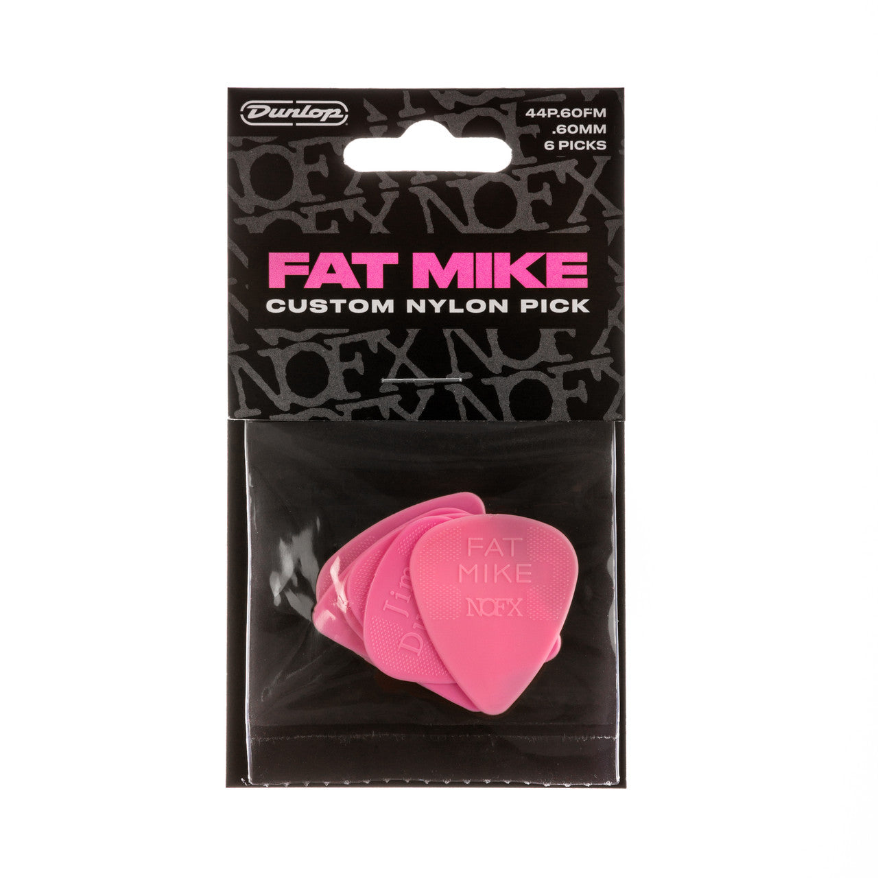 Jim Dunlop Fat Mike Signature Nylon Guitar Plectrums - 6 Pack: A Must - Have for Guitarists!