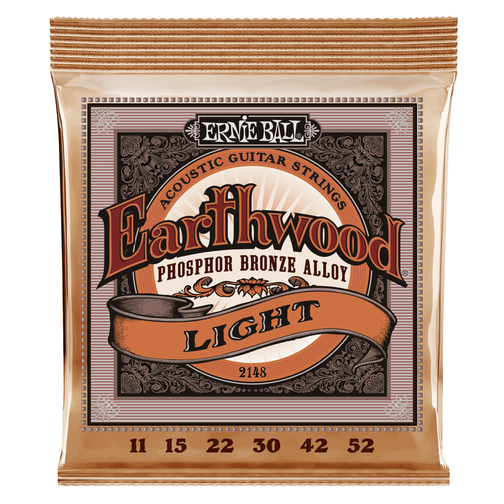 Don't Miss! Ernie Ball Earthwood Phosphor Bronze 11-52 Acoustic Guitar Strings, Light, 3-Pack