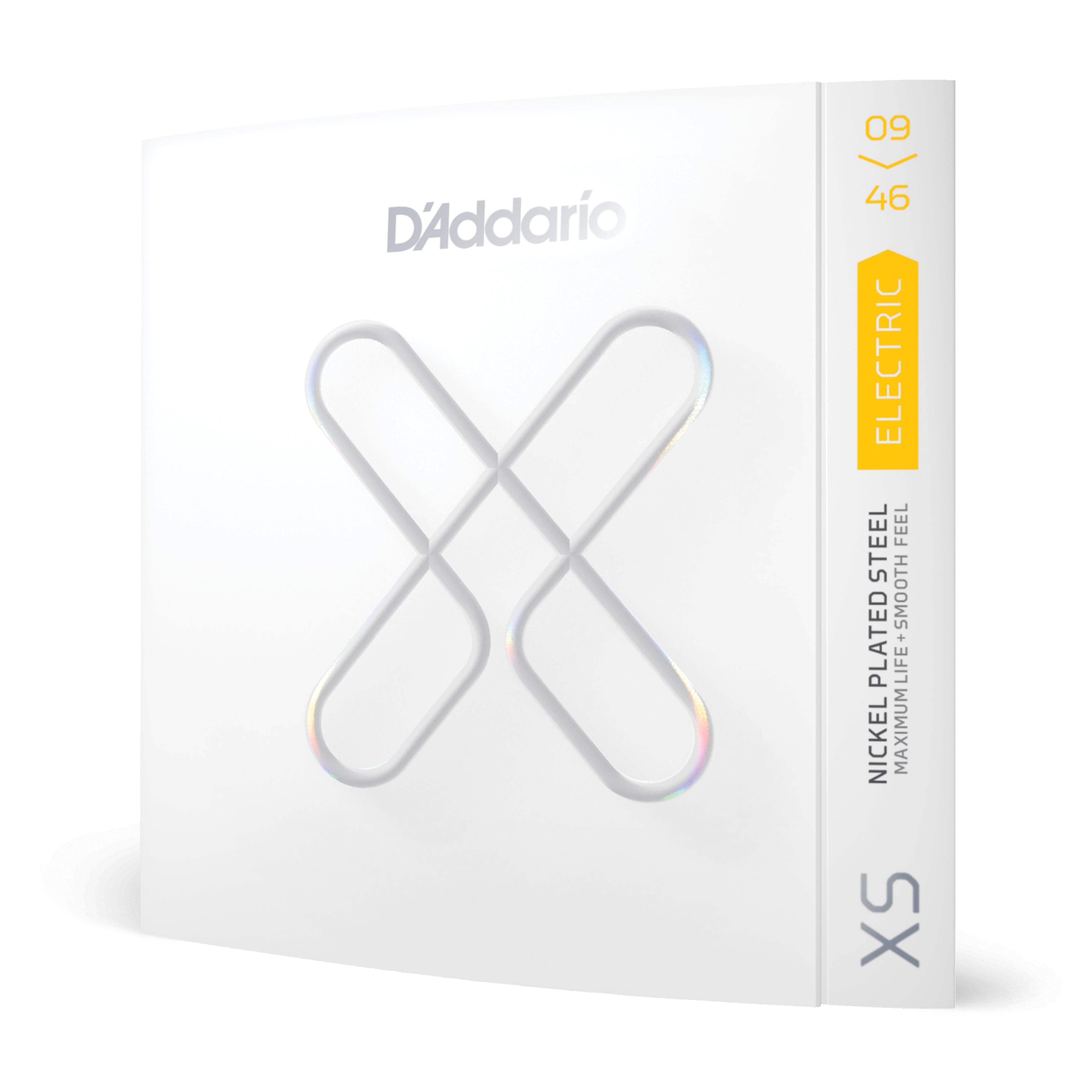 D'Addario XS Coated Nickel Wound Electric Guitar Strings: Light Top/Regular Bottom (9-46)
