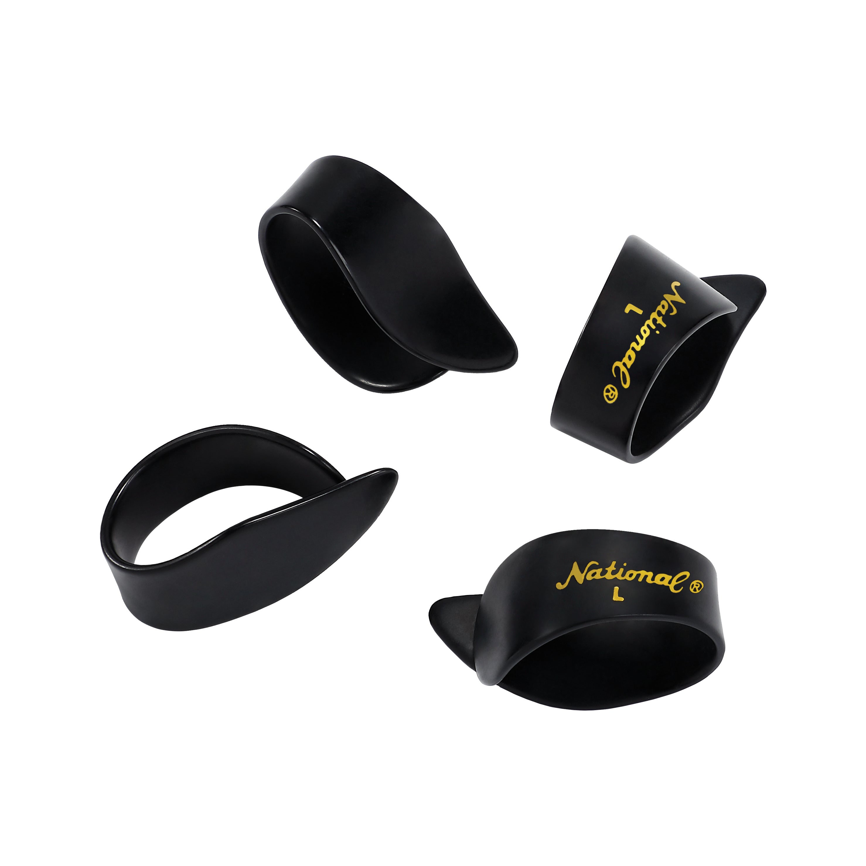 D'Addario National Celluloid Large Black Thumb Picks - 4-Pack: A Timeless Classic!