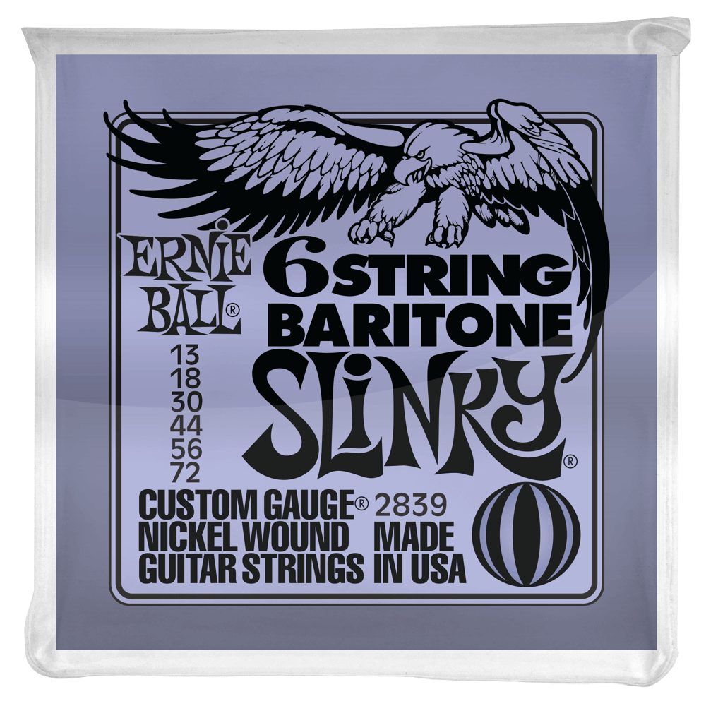 Ernie Ball 13 - 72 6 - String Baritone Nickel - Wound Guitar Strings 2839: Elevate Your Sound!