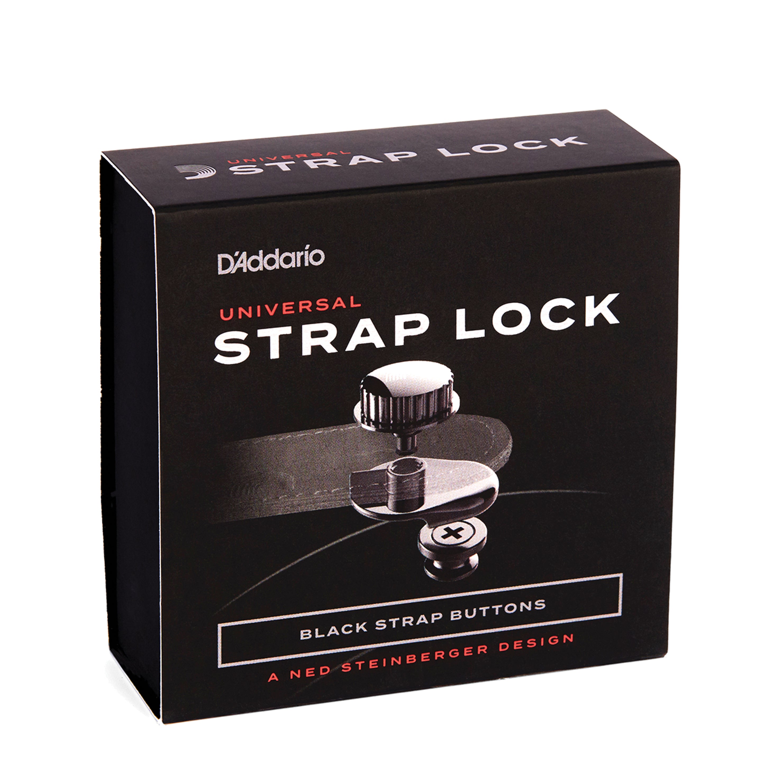 D'Addario Universal Strap Lock System - The Ultimate Black Solution
