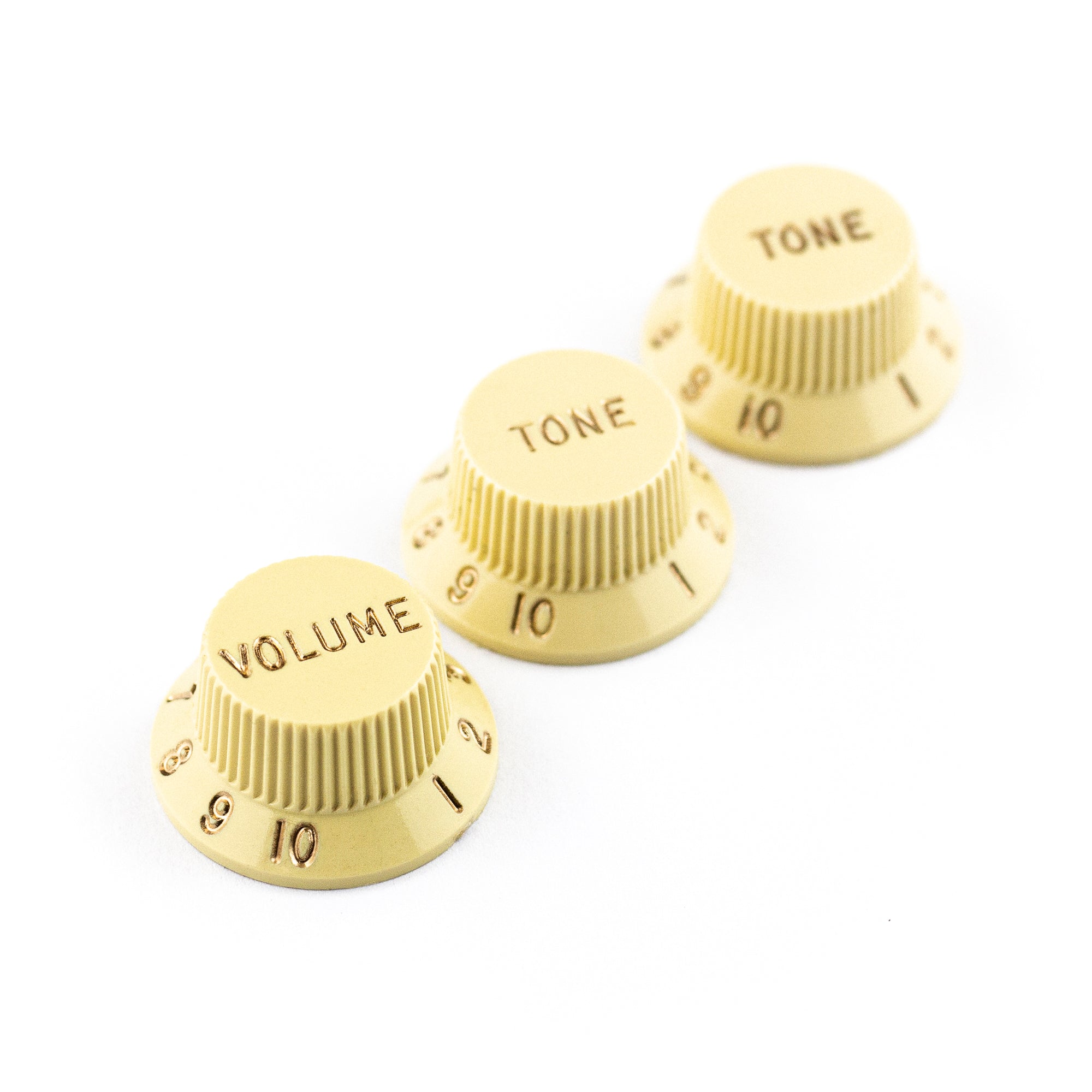 Fender Stratocaster Control Knobs Set - Aged White Volume & 2x Tone Knobs, A Must - Have!