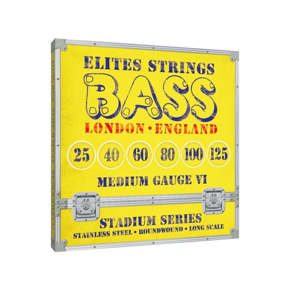 Elites Stadium Series Premium 25 - 125 6 - String Stainless Steel Bass Guitar Strings