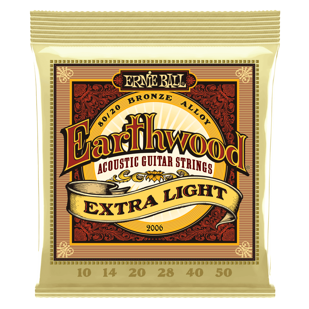 Ernie Ball Earthwood 80/20 Bronze 10-50 Acoustic Guitar Strings: Extra Light for an Unbeatable Sound!
