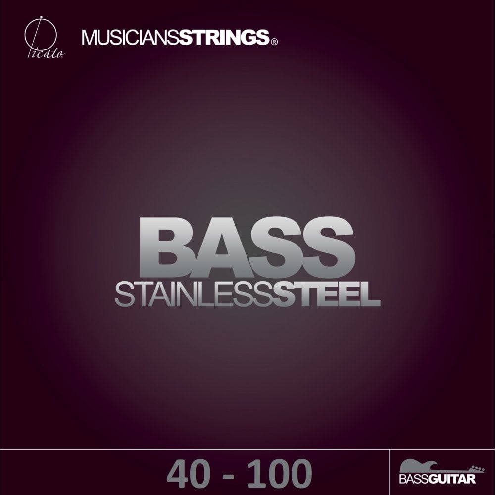 Picato Premium Stainless Steel Roundwound 40 - 100 Long Scale Bass Guitar Strings