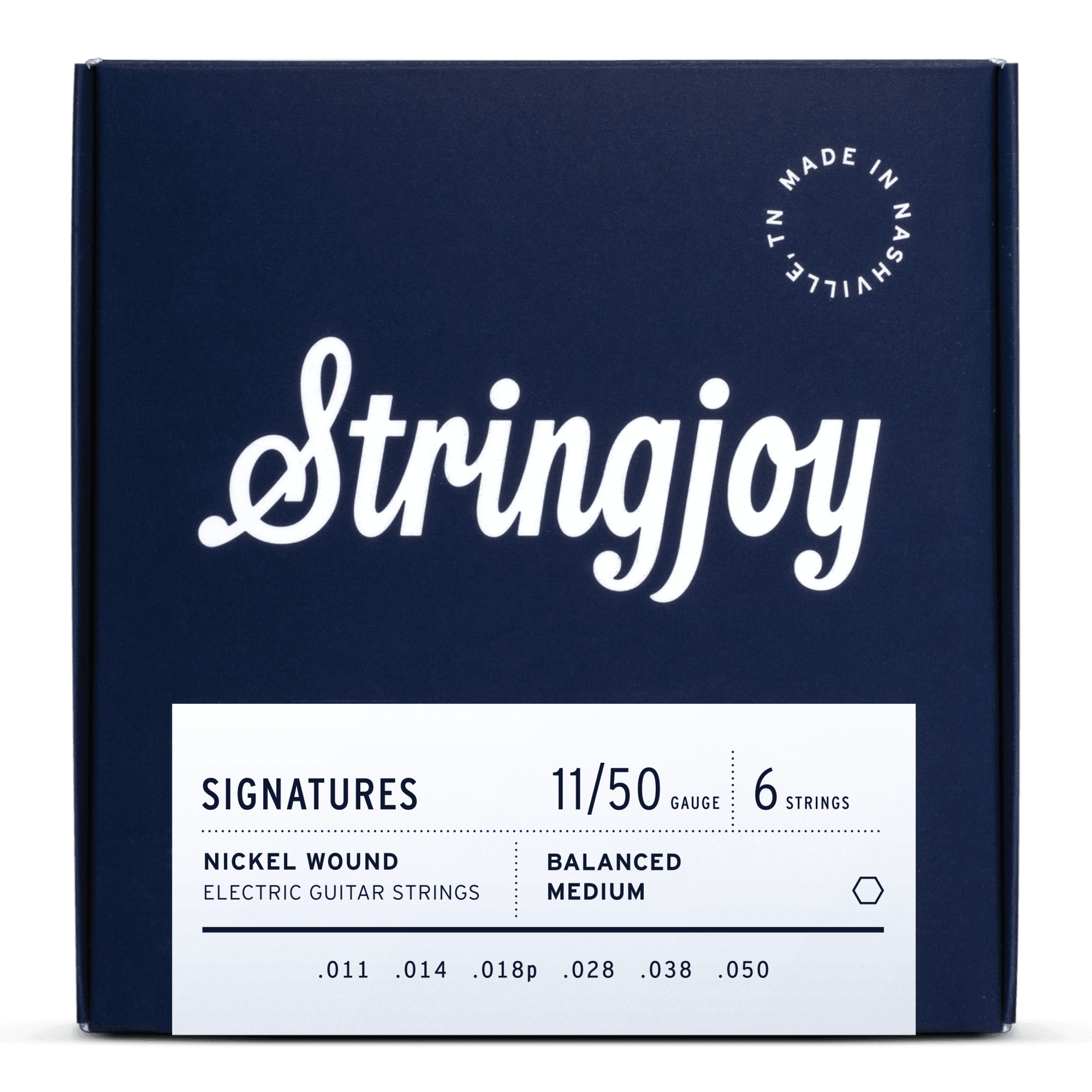 Stringjoy Signatures Nickel Wound 11 - 50 Electric Guitar Strings: Balanced Medium Bliss