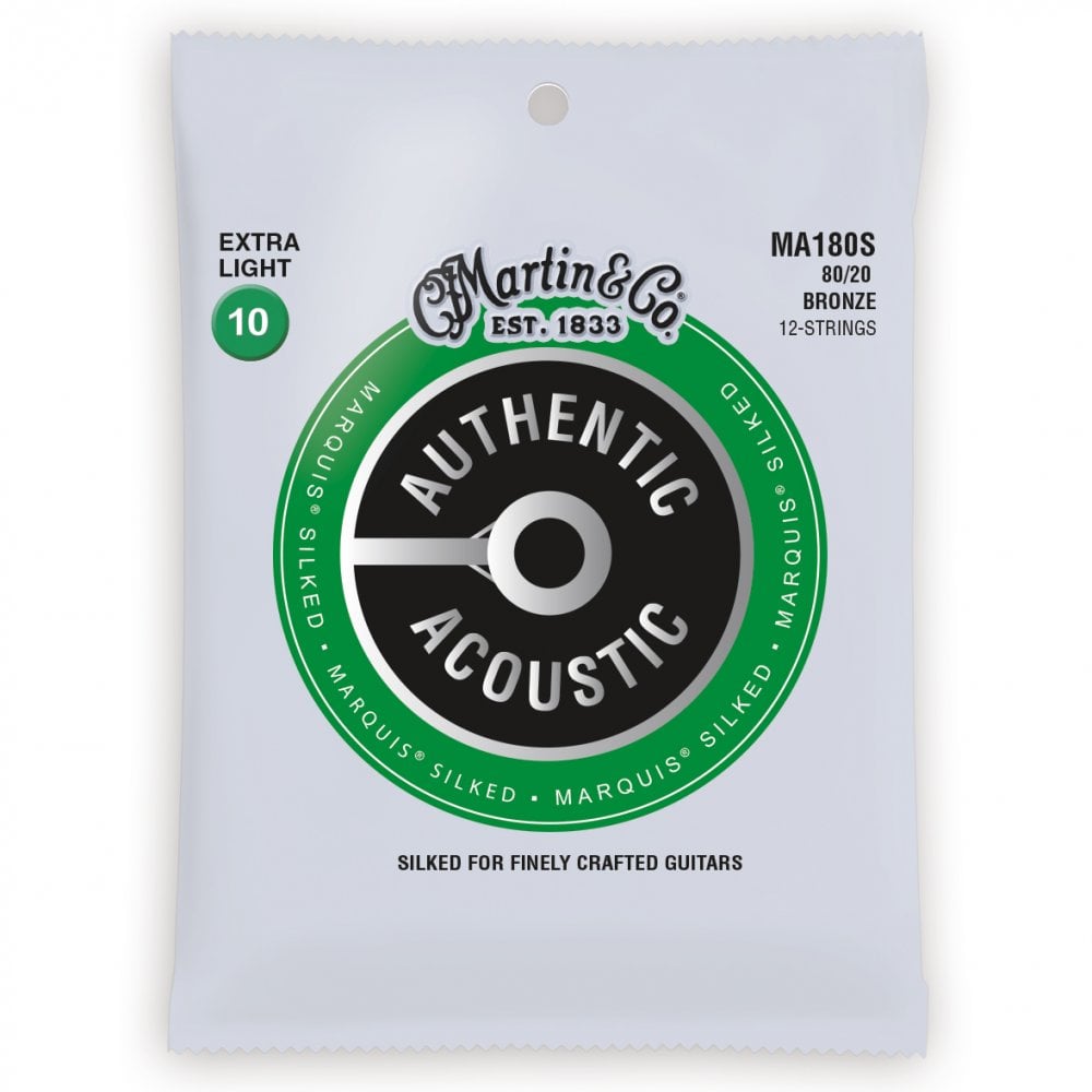 Martin Marquis 80/20 Bronze 12-String 10-47 Acoustic Guitar Strings - Authentic and Superior