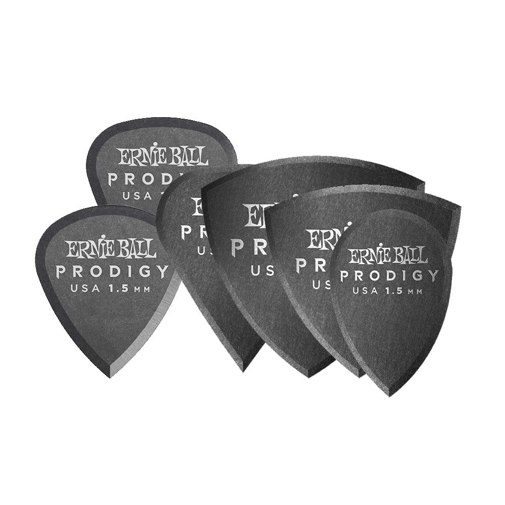 Ernie Ball Prodigy 1.5mm Black 6-Pack Picks - Unleash Your Guitar Skills!