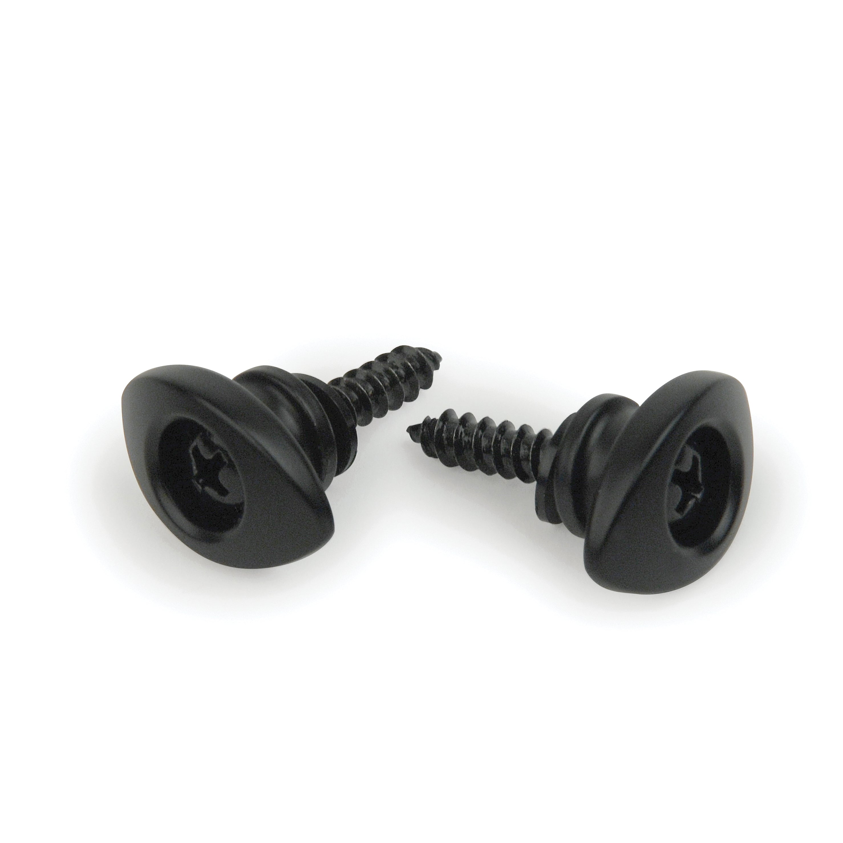 D'Addario Planet Waves Black Elliptical Guitar Strap Button 2-Pack - Secure Your Strap in Style!