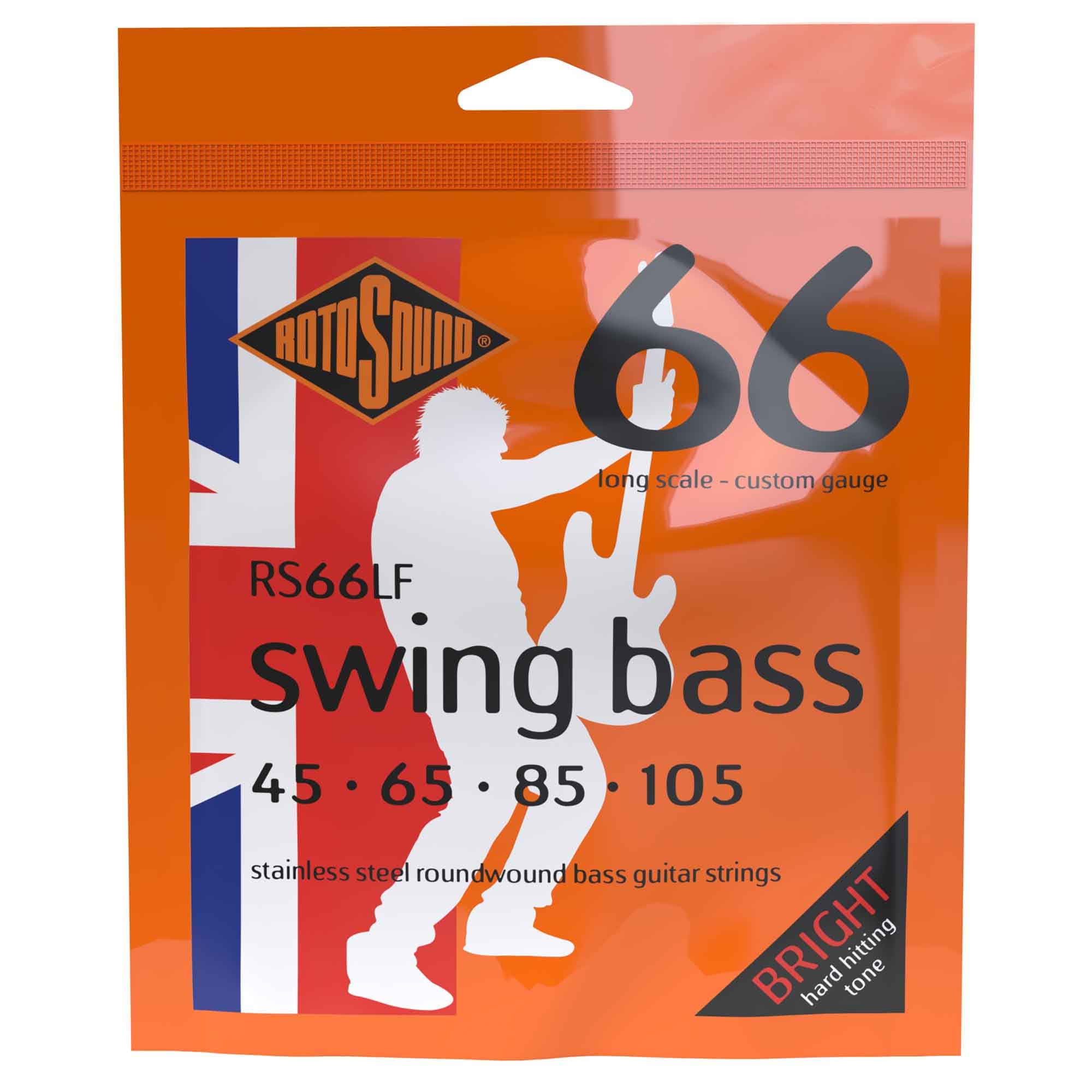 Rotosound Swing Bass Stainless Steel 45 - 105 Long Scale Bass Guitar Strings [RS66LF]: Unleash Your Rock Sound!