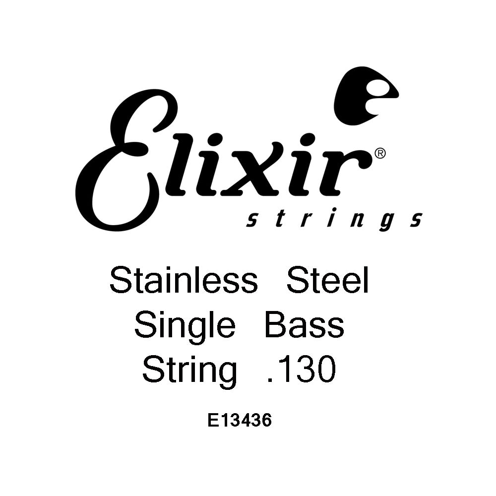 Elixir Nanoweb Stainless Steel 130 (.130) Long Scale Bass Single String - Unleash Your Low-End Power