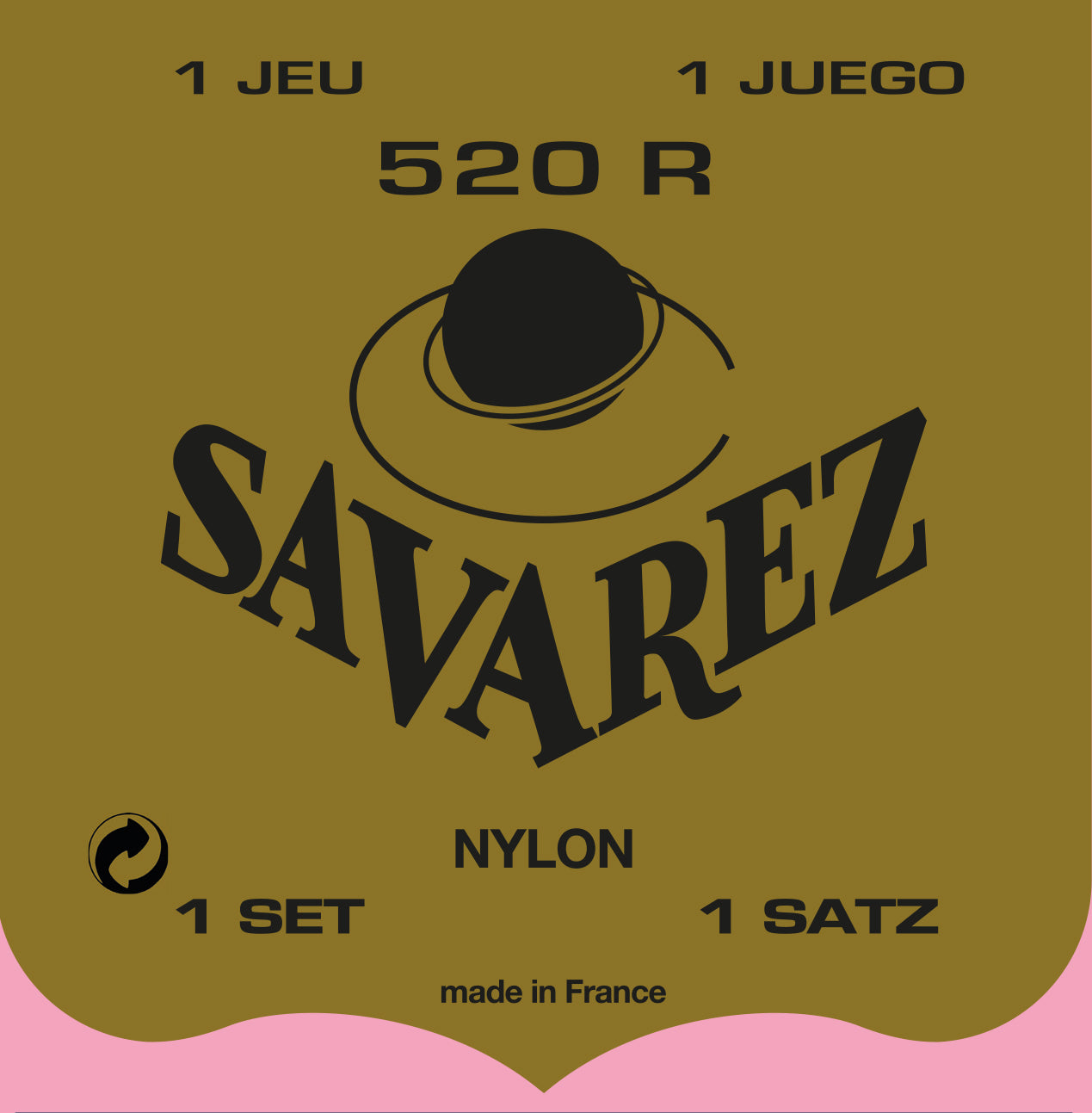 Savarez 520R Red Card Classical Guitar Strings - High Tension for Superior Sound