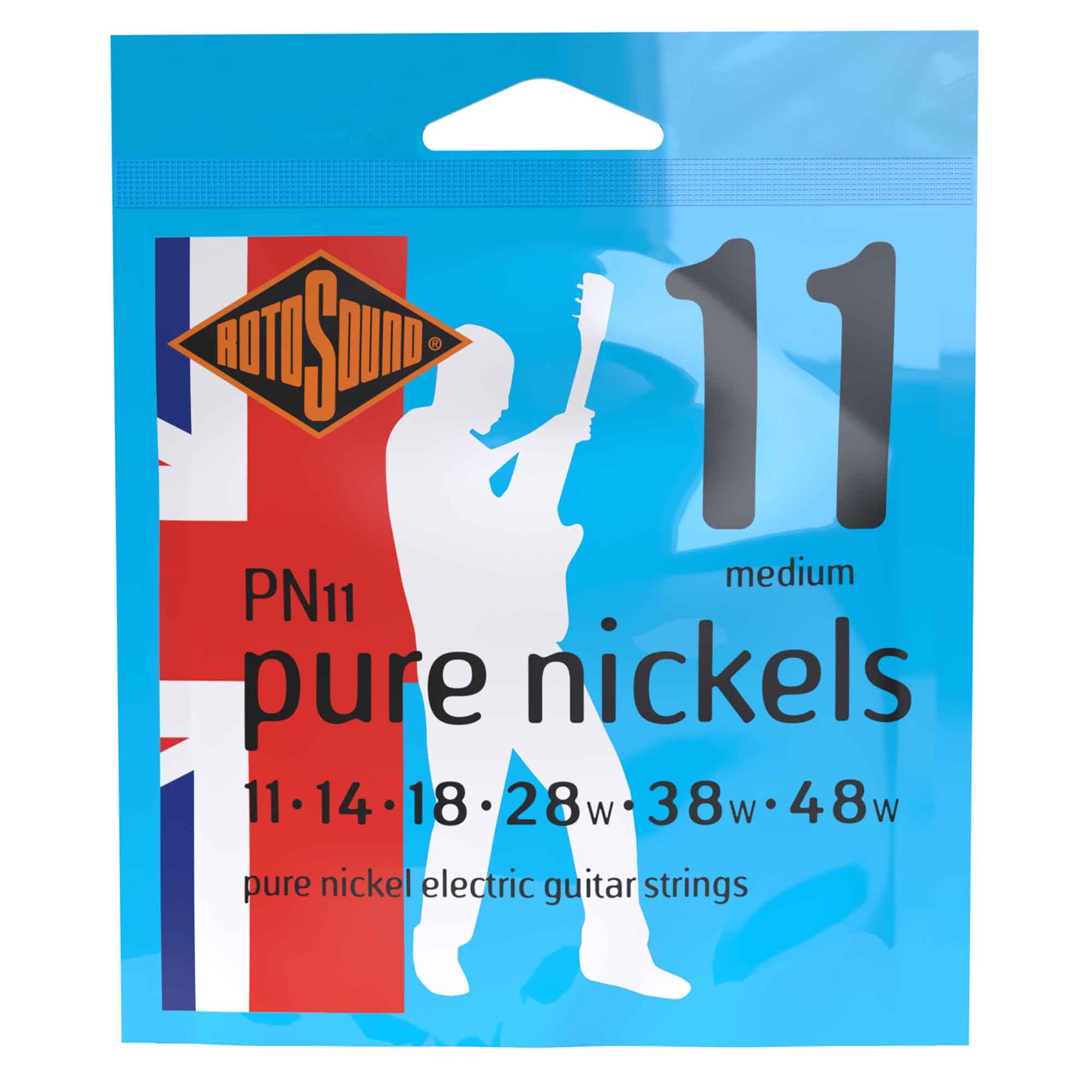 Rotosound PN11 Pure Nickel Electric Guitar Strings (11-48) - Unleash Warm Tones!