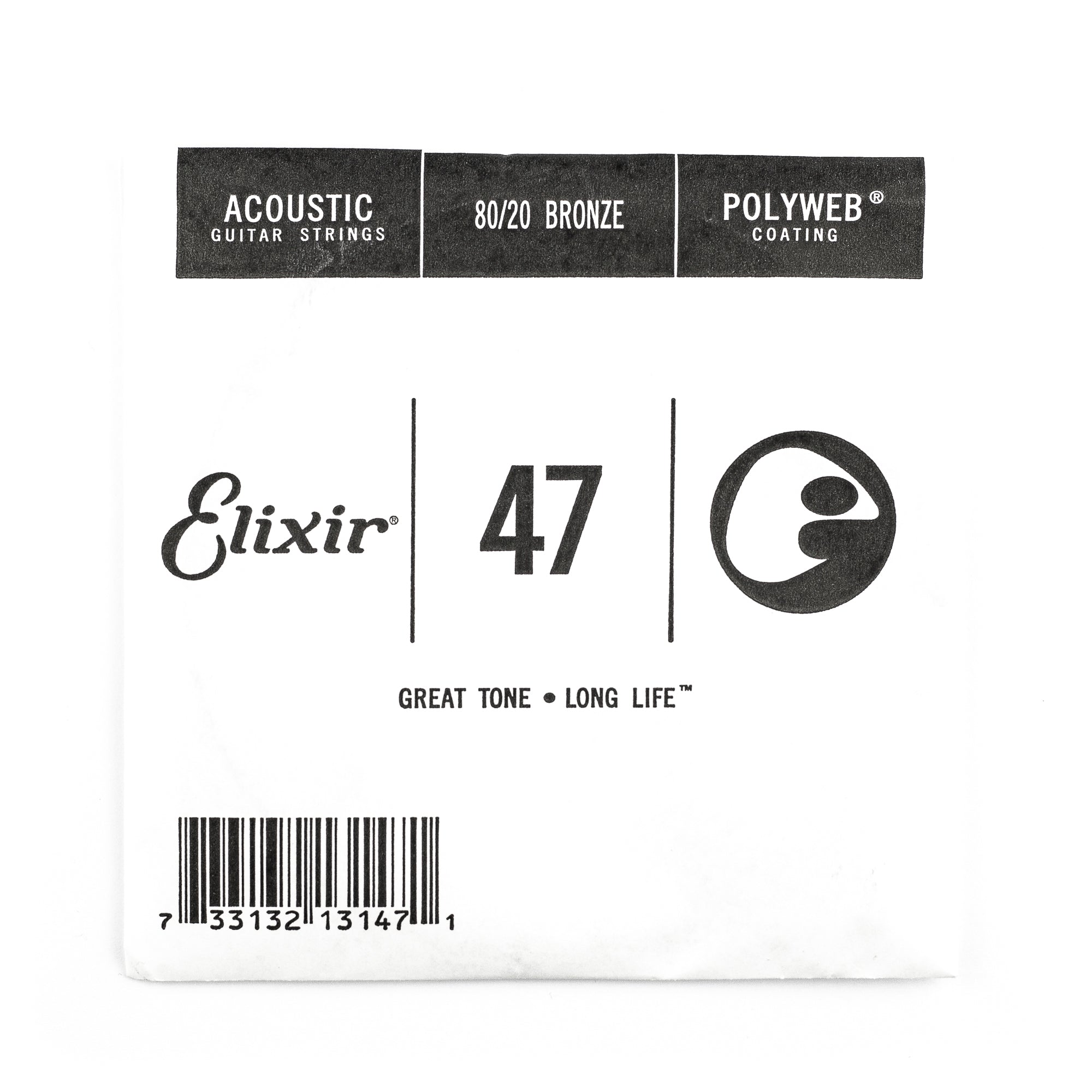 Elixir Polyweb 80/20 Bronze .047 Acoustic Guitar Single String - Unleash Your Sound!