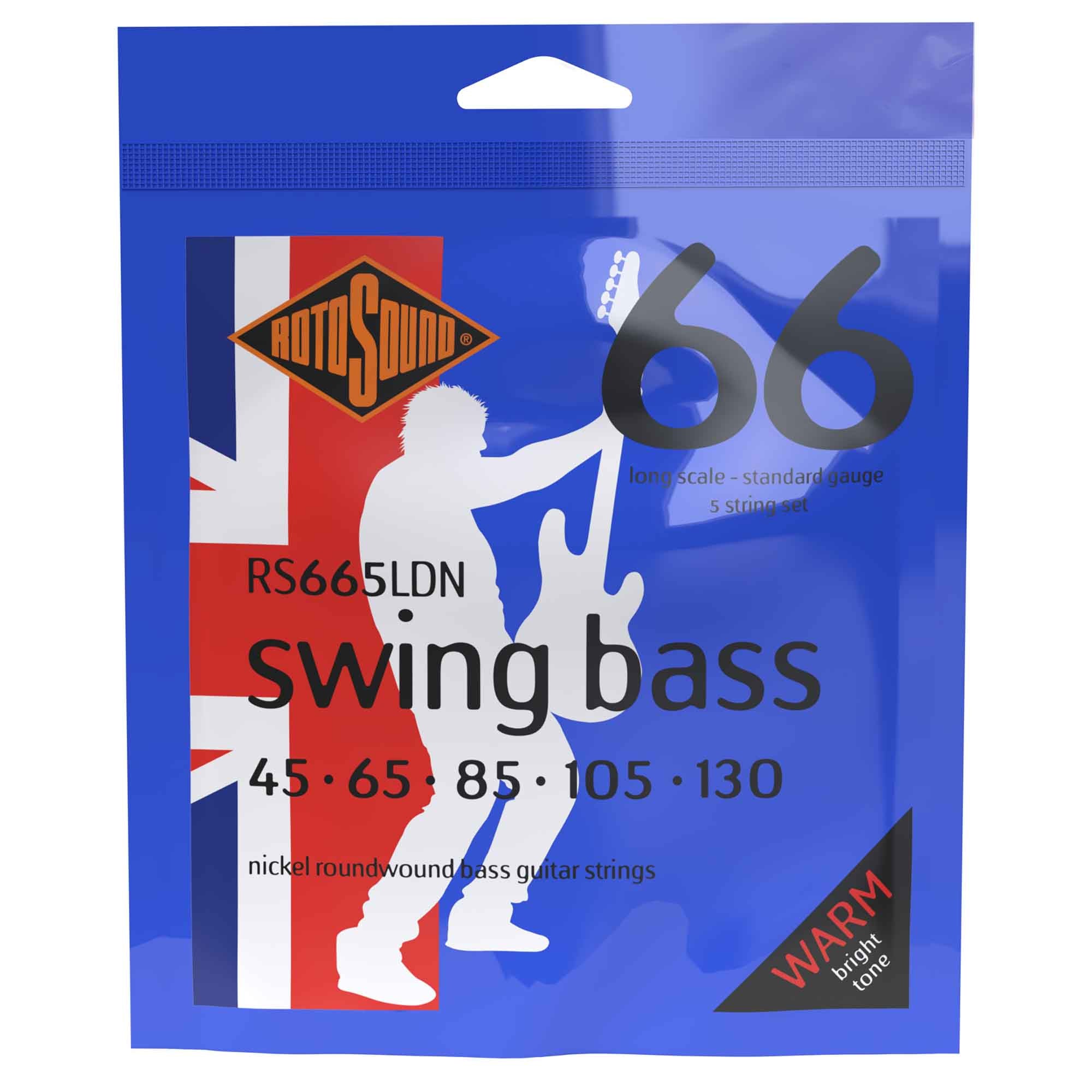 Rotosound Swing Bass Nickel Wound 45 - 130 Long Scale Bass Guitar Strings [RS665LDN]: The Ultimate Choice for Bassists!