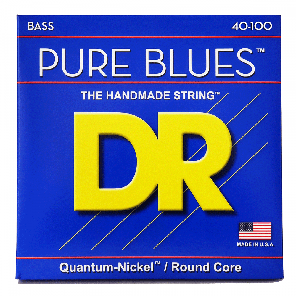 DR Strings PURE BLUES Quantum-Nickel 40 - 100 Long Scale Bass Guitar Strings: Unleash Your Blues!