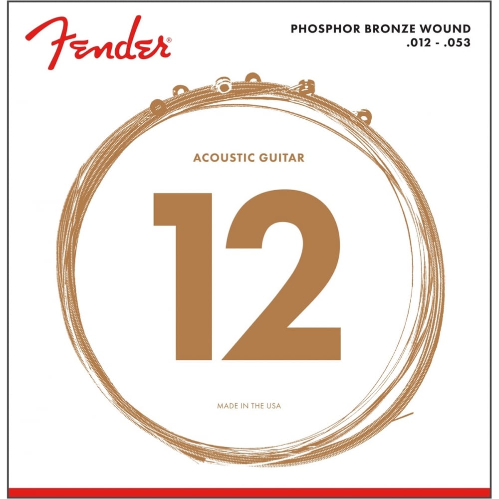 Fender Phosphor Bronze 12 - 53 Acoustic Guitar Strings: Light - The Ultimate Choice for Guitarists
