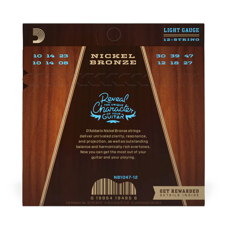D'Addario Nickel Bronze 12-String 10-47: Transform Your Acoustic Guitar Experience!