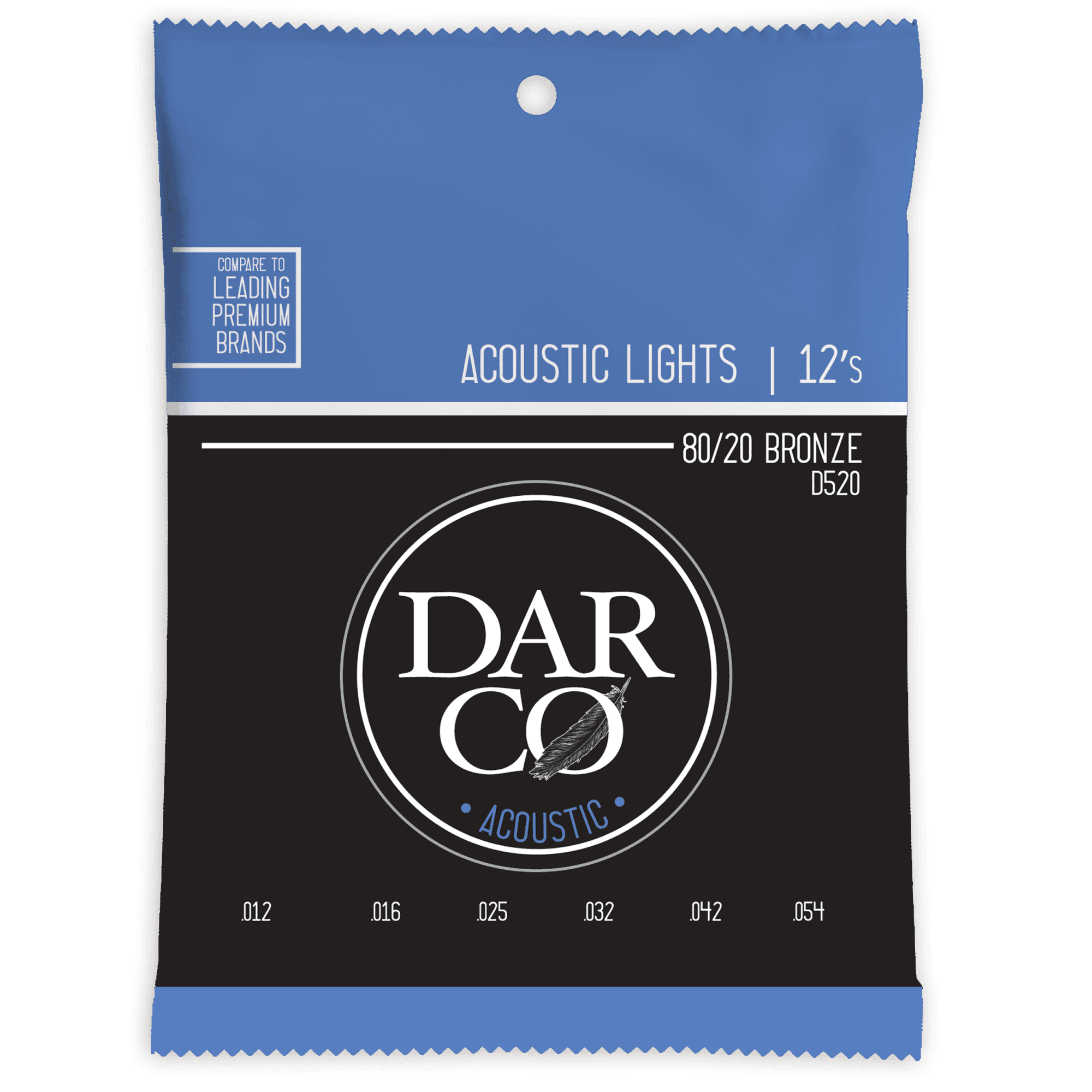 Darco 80/20 Bronze 12 - 54 Light Acoustic Guitar Strings: Unleash Your Sound!