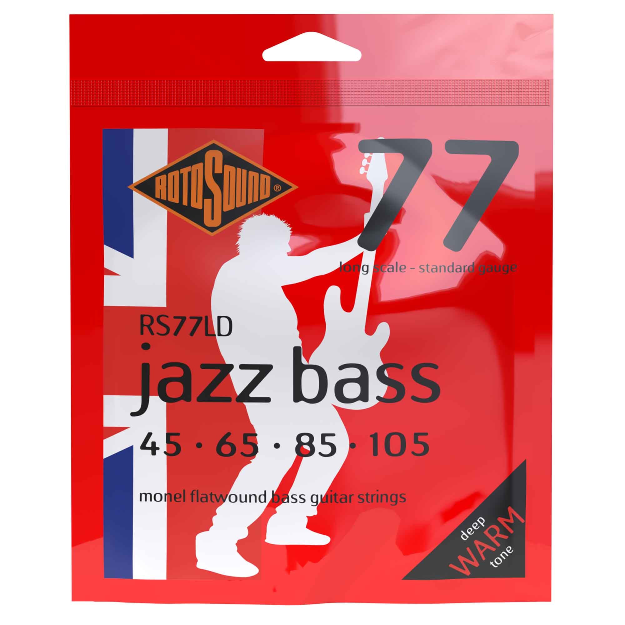 Rotosound Jazz Bass Flatwound Monel 45 - 105 Long Scale Bass Guitar Strings [RS77LD] - Unleash Your Jazz Bass Tone!
