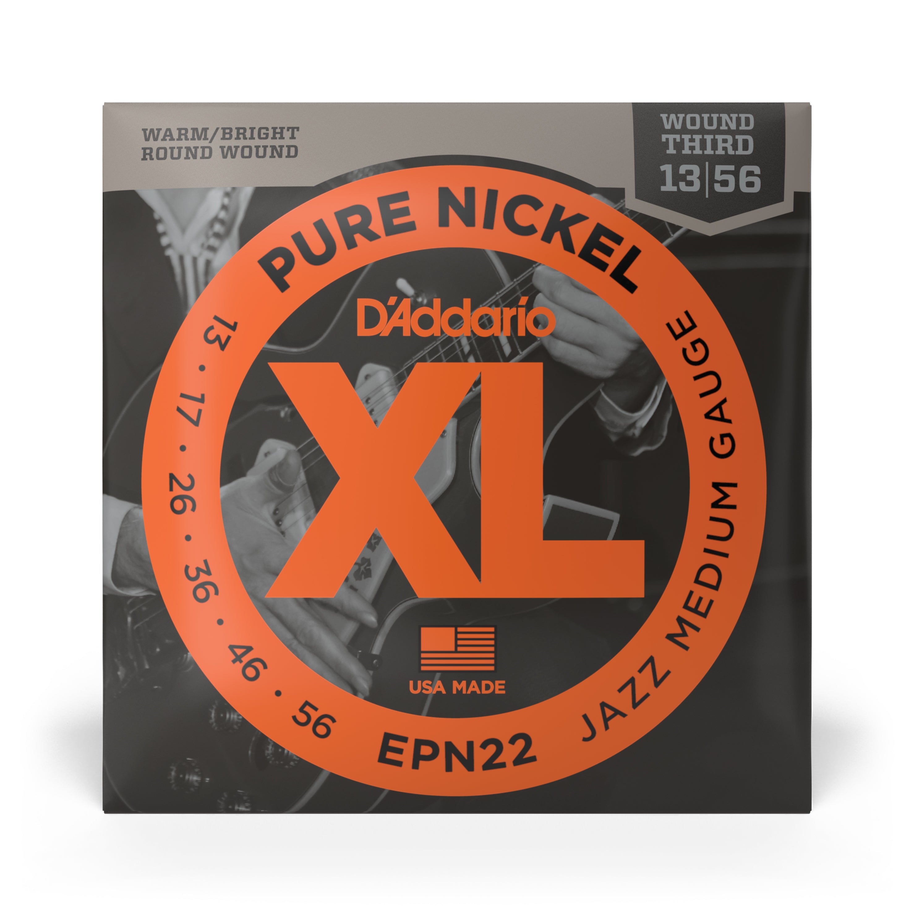D'Addario Pure Nickel 13 - 56 Electric Guitar Strings: Jazz Medium - A Timeless Choice