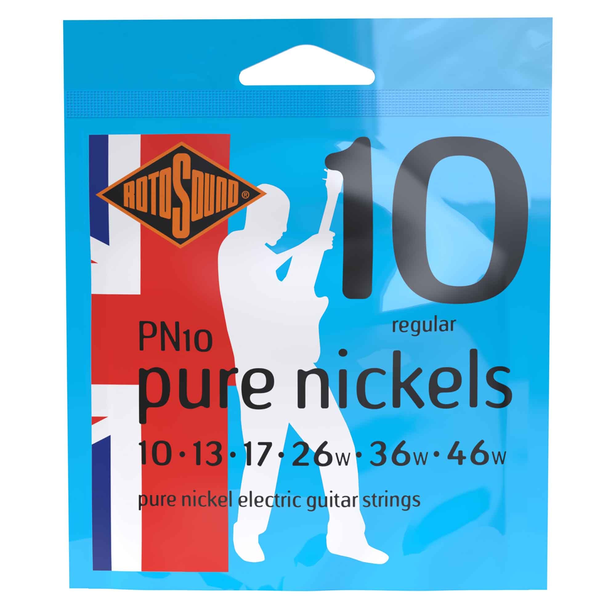 Rotosound PN10 Pure Nickel 10 - 46 Electric Guitar Strings: The Ultimate Choice for Blues, Rockabilly, and Rock!