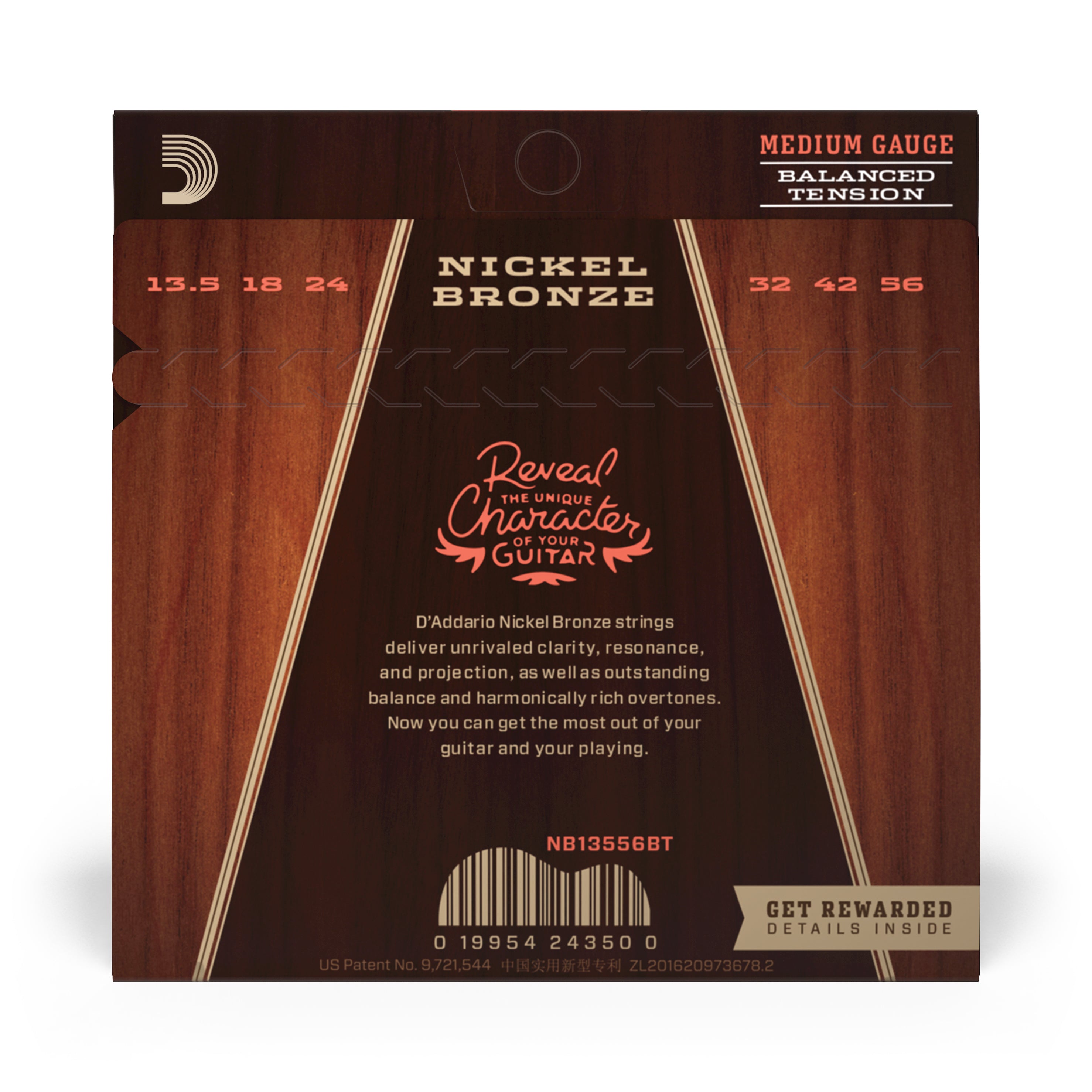 D'Addario Premium Nickel Bronze 13.5 - 56 Acoustic Guitar Strings: Unleash Your Guitar's True Voice!